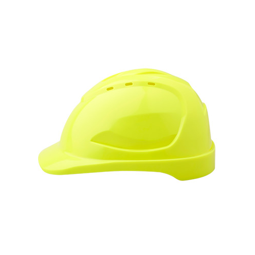 Pro Choice Hard Hat V9 Vented, 6 Point Pinlock Harness, Fluro Yellow