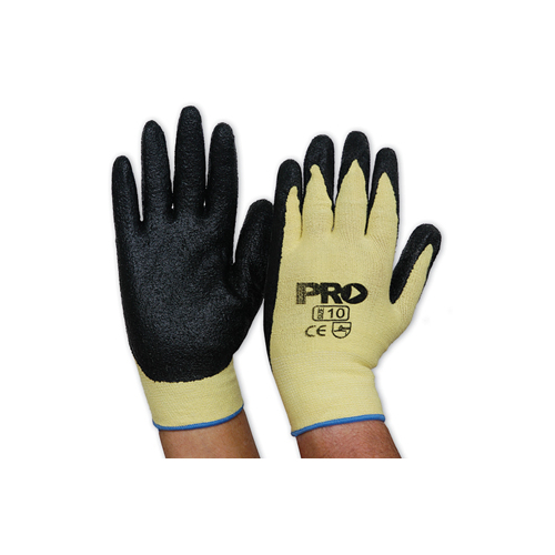 Pro Choice Knitted Kevlar Black Nitrile Grip Glove Size 9