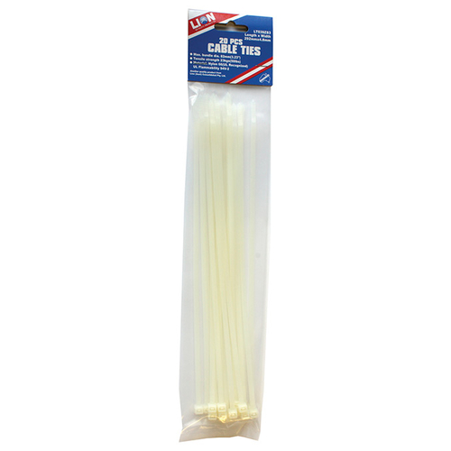 Lion Cable Ties 20pce 295mm x 4.6mm White