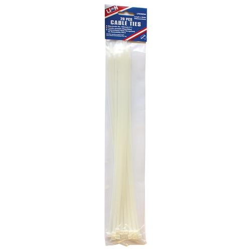 Lion Cable Ties 20pce 370mm x 4.6mm White