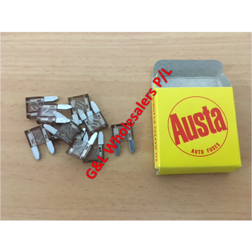 Austa Mini Wedge 7.5amp Fuse Brown Pack 10pcs