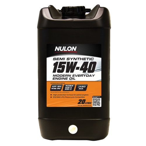 Nulon Semi Synthetic 15w40 Modern Everyday Engine Oil 20L