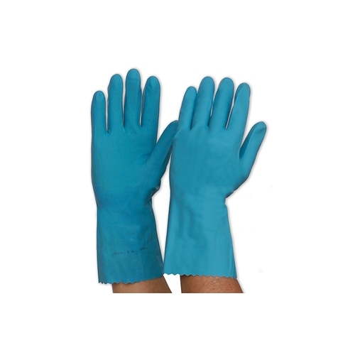 Pro Choice Silverlined Latex Rubber Household Gloves Blue Medium Size 7