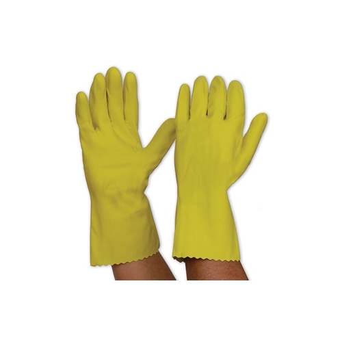 Pro Choice Silverlined Latex Rubber Household Gloves Yellow Large Size 8