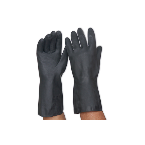 Pro Choice Black Neoprene Heavy Duty Chemical Resistant Gloves 33cm Size 8 Large