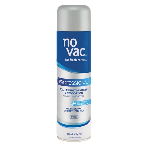 No Vac Professional Foam Carpet Sanitiser & Deodoriser Fresh 418g