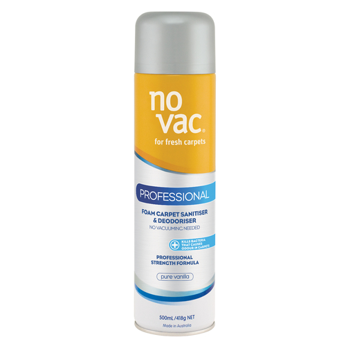 No Vac Professional Foam Carpet Sanitiser & Deodoriser Vanilla 418g