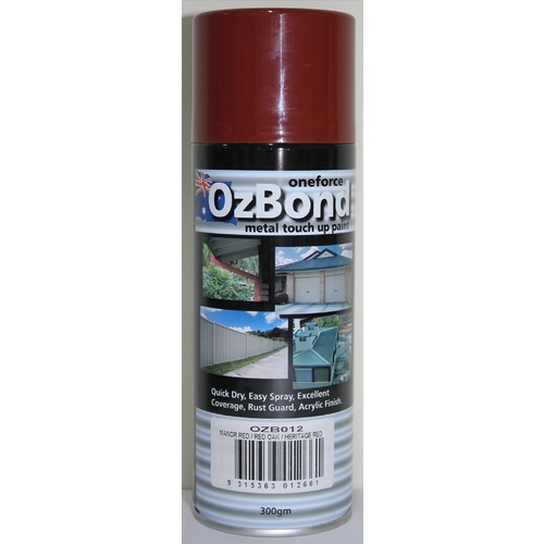 OzBond Manor Red Acrylic Spray Paint 300g