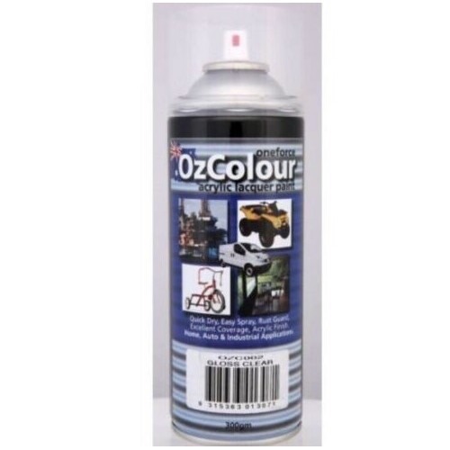 OzColour Gloss Clear Acrylic Spray Paint 300g