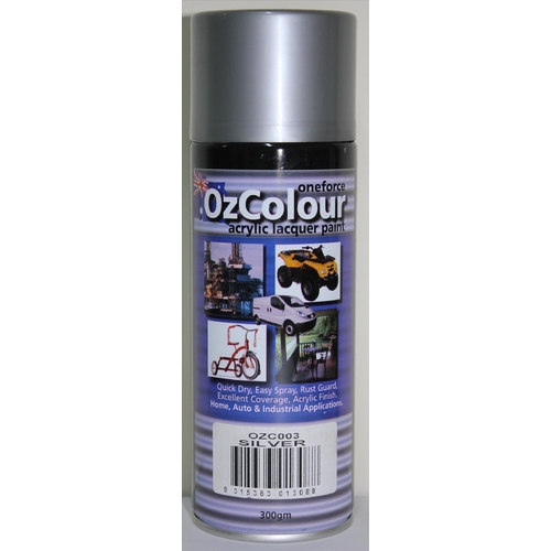 OzColour Silver Acrylic Spray Paint 300g