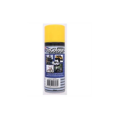 OzColour Bright Yellow Acrylic Spray Paint 300g