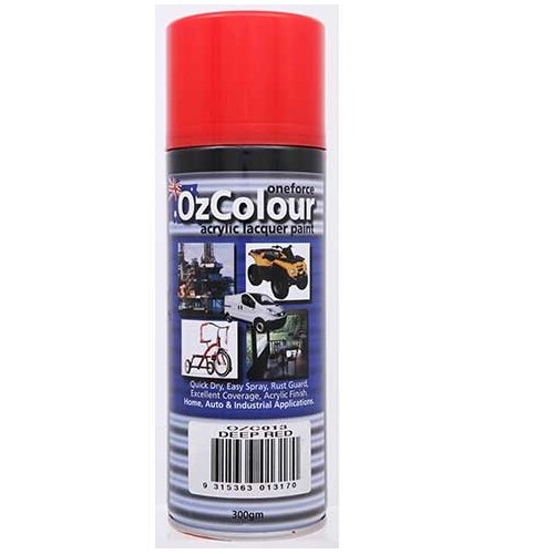 OzColour Deep Red Acrylic Spray Paint 300g