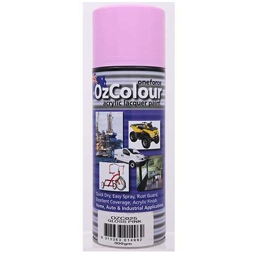 OzColour Gloss Pink Acrylic Spray Paint 300g