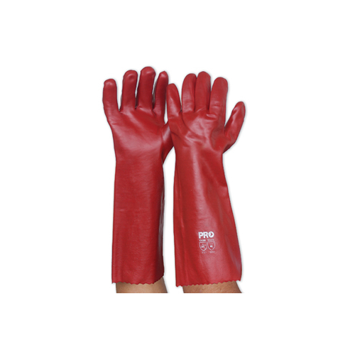 Pro Choice Red PVC Gloves 45cm