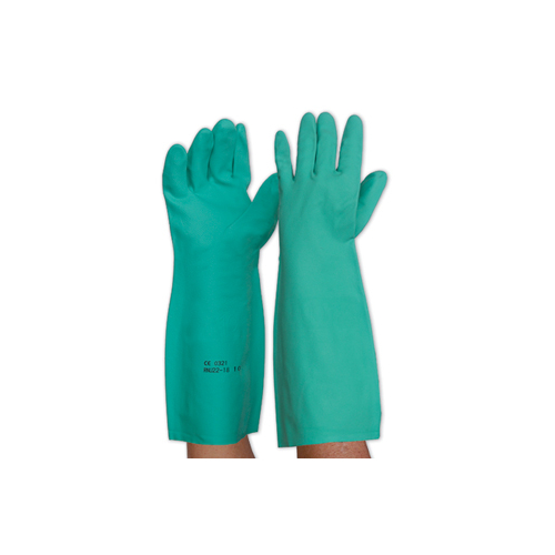 Pro Choice Green Nitrile Chemical Glove Length 45cm Large Size 9
