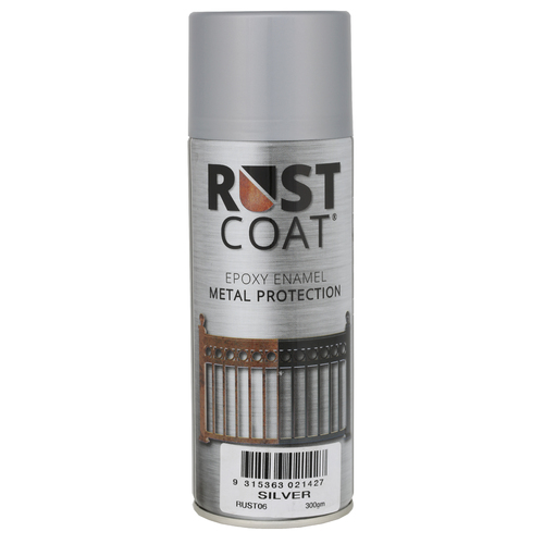 Rust Coat Epoxy Enamel Metal Protection Silver 300gm