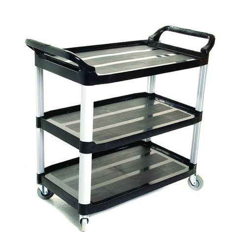 Sabco Utility Cart 3 Shelf Black