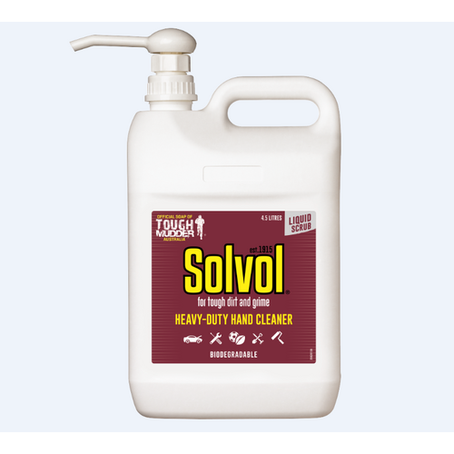 Solvol Hand Wash 4.5 Litre Pump Bottle With Natural Citrus Oil