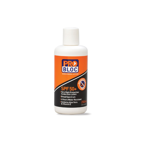 Pro Bloc SPF 50+ Sunscreen 250ml Bottle