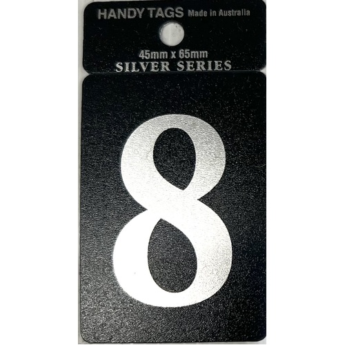 Self Adh Silver 45x65 Numeral - 8  (5)