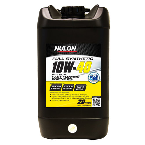 Nulon Full Synthetic 10W40 Hi-Tech Fast Flowing Engine Oil 20 Litre