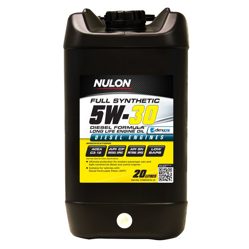 Nulon Full Synthetic 5W30 Diesel Formula Long Life Engine Oil 20 Litre