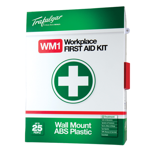 Trafalger WM1 Workplace First Aid Kit Wallmount Plastic Case