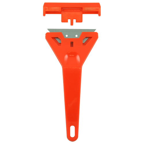 Sterling Red Plastic Scrapper With Heavy Duty Blade