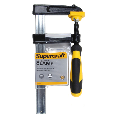 Supercraft Clamp Quick Action Heavy Duty 200 x 80mm Soft Grip
