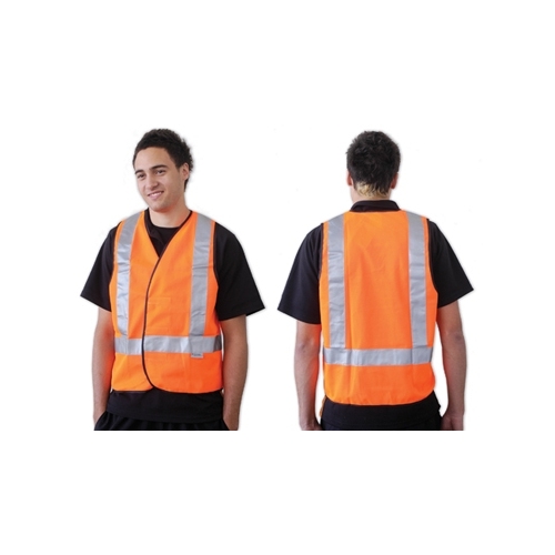 Orange Day Night Safety Vest H Back Pattern 2XL