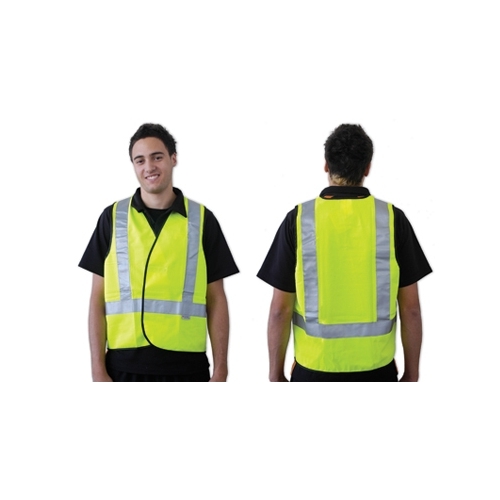 Yellow Day Night Safety Vest H Back Pattern Small