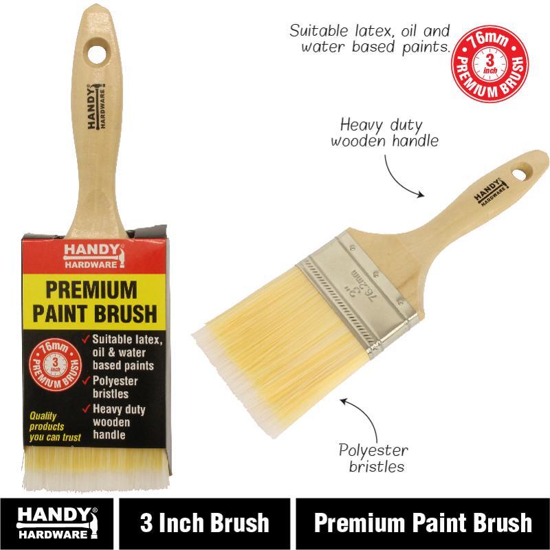 Handy Hardware 76mm Premium Paint Brush