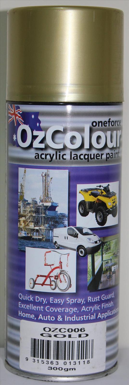 OzColour Gold Acrylic Spray Paint 300g