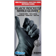 Black Rocket Nitrile Gloves 10pk XL