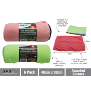 6pk Microfibre Cloth