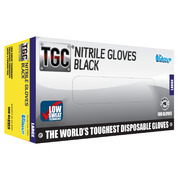 TGC Black Nitrile Disposable  Gloves 100pk XL