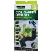 Hose Recoil Heavy Duty 15cm green 7 Spray Function