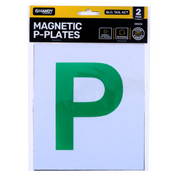 Plate P QLD Green Magnetic 2pk 