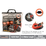400amp Jumper Leads Cables H/D With Surge Protector 2.5m