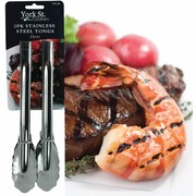 2pk Stainless Steel Tongs 21.7cm