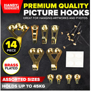 14pc Picture Hooks Heavy Duty Premium