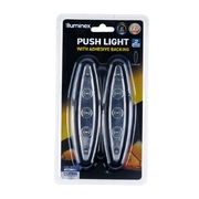 Illuminex Battery Operated Push Light with Adhesive Backing 5 LED 2pk 