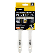Paint Brush Wooden Handle 50mm 2pk (Suitable for Latex, Oil & Water Based Paints)
