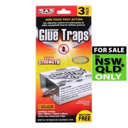 Glue Trap Tunnel Cockroach 3pk Trap Size Assembled 11cm x 7.6cm x 3.6cm Clear Glue 