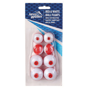 Jarvis Walker Red/White Floats (4 Large & 4 Medium)