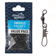 Jarvis Walker Black Snap Swivels Value Pack - Sz  6