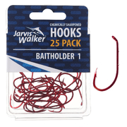 Jarvis Walker Baitholder Hook 25pc Value Pack Sz 1