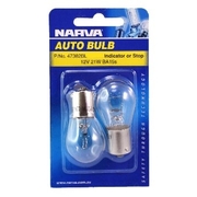 12V 21W BA15s BULB BL PK 2