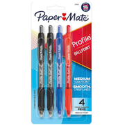 Paper Mate Profile Ball Point Pen 4pk