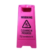 CLEANING IN PROGRESS SIGN PINK